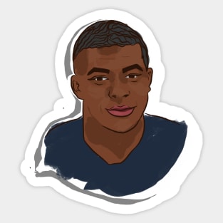 Mbappe in cartoon art Sticker